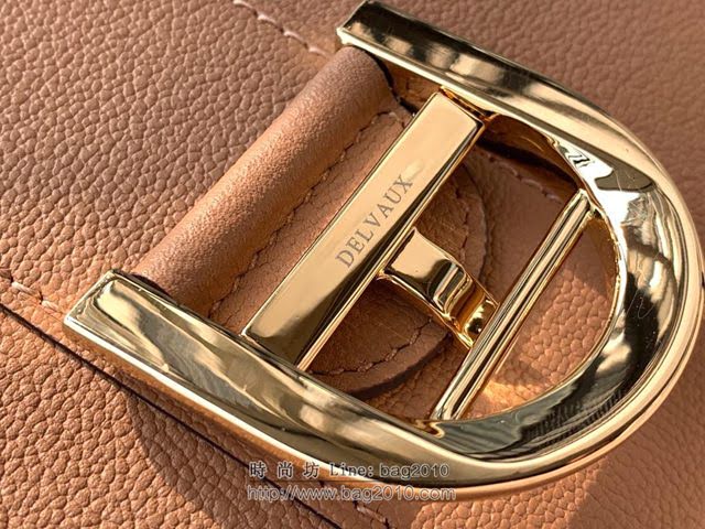 DELVAUX女包 春夏新款 Brillant系列手袋 德爾沃女手提包 女手腕包 Dv0028 奶茶色 Delvaux單肩包  fcs1336